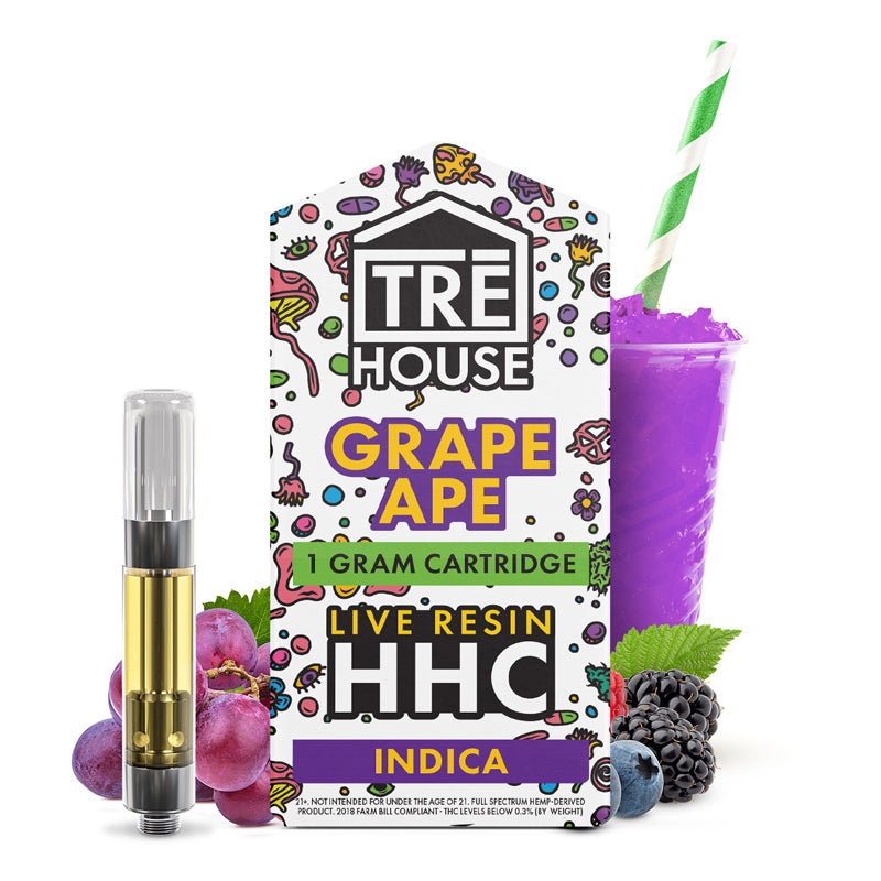 Live Resin HHC Cartridge - Grape Ape - Indica 1g - TR House Live Resin HHC Cartridge - Grape Ape - Indica 1g - TR House