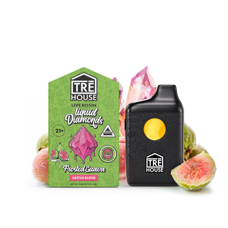 Frosted Guava - Live Rosin Liquid Diamonds Sativa THC Vape Pen - 3.5g Frosted Guava - Live Rosin Liquid Diamonds Sativa THC Vape Pen - 3.5g