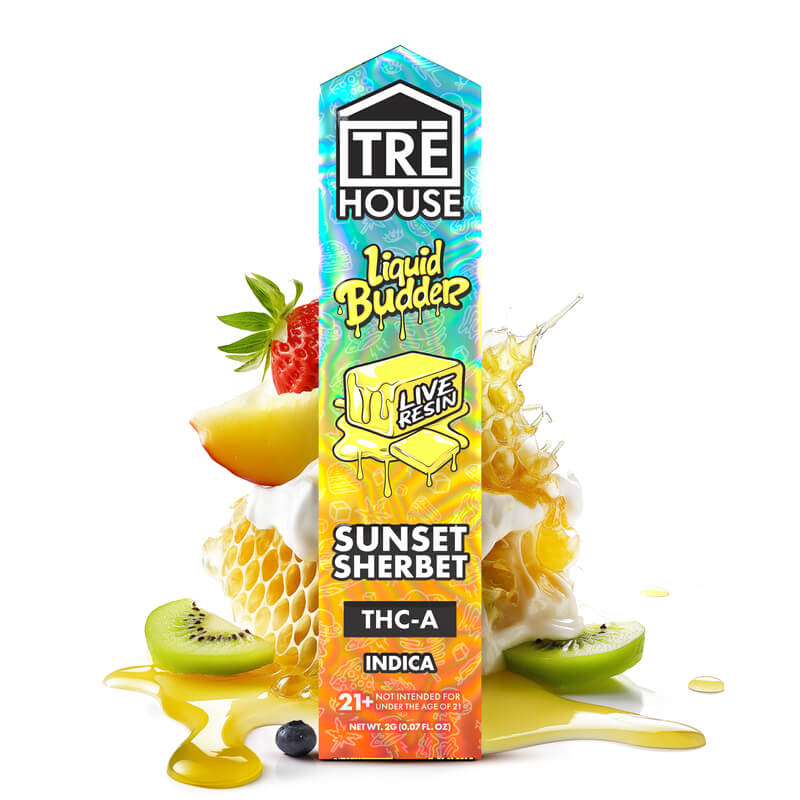 Sunset Sherbet - Live Resin Liquid Budder Indica THC-A Vape Pen