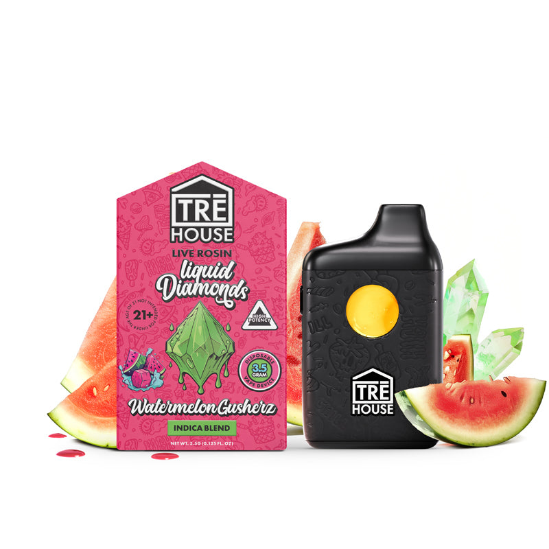 Watermelon Gusherz - Live Rosin Liquid Diamonds Indica THC Vape Pen - Watermelon Gusherz - Live Rosin Liquid Diamonds Indica THC Vape Pen -