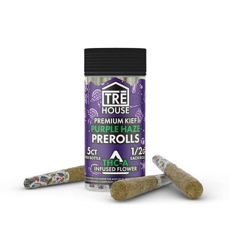 TRE House Purple Haze THC-A prerolls bottle