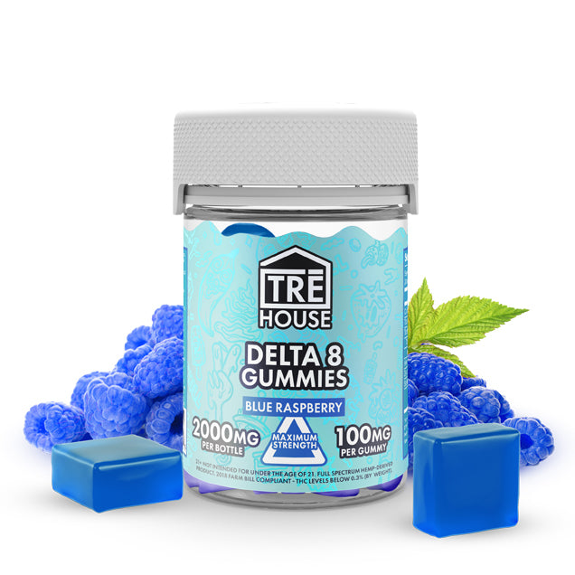 Blie Raspberry Gummies Blue Raspberry High-Potency Delta 8 THC Gummies