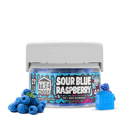 Tre House | Gummies | Delta 9 HHC | 20 pieces | 400mg total HHC | Sour Blue Raspberry — JC-23